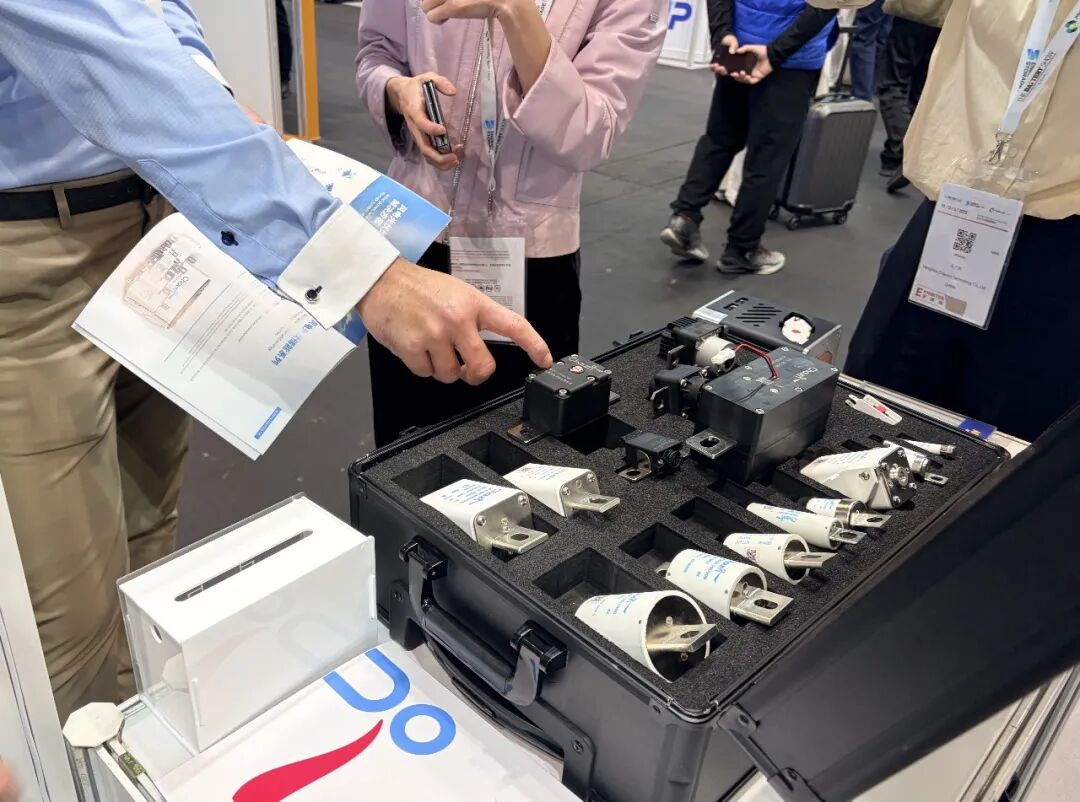 Battery protection components and pyrofuse samples displayed by Chauron